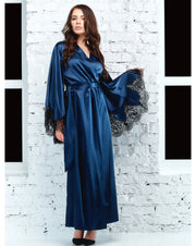 Long Royal Blue Kimono