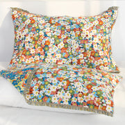 2 Pieces Tassel Cotton Yarn Floral Pillowcases