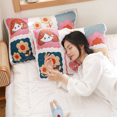 Cotton Gauze Pillowcases Towel Cartoon Soft And Comfortable