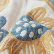Breathable Floral 100% Cotton Sofa Autumn Throw Blanket Quilt