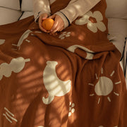 Fruit Prints 100% Cotton Children Four Summer Nap Blanket
