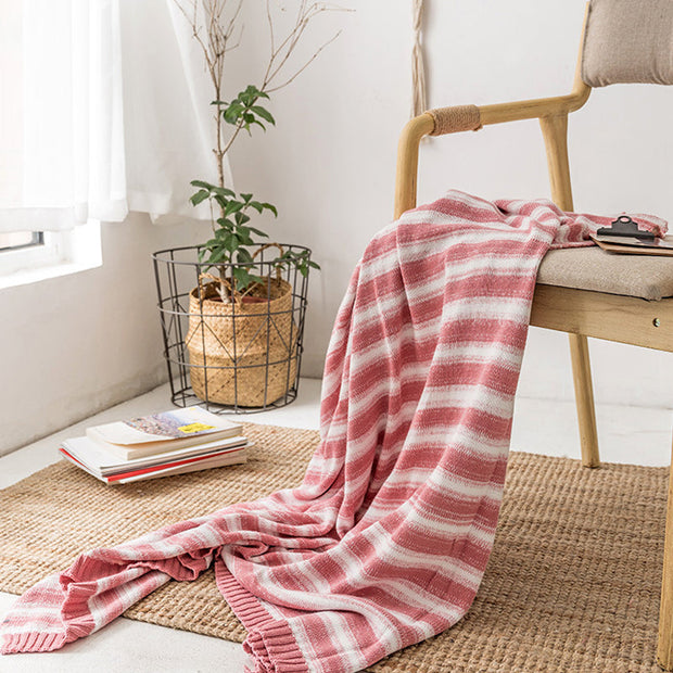 Summer Cotton Striped Sofa Blanket
