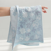 Jacquard Floral Absorbent Cotton Towel Adult Bath Towel