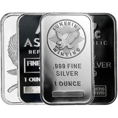 1 oz Silver Bar (Varied Condition, Any Mint)