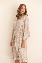 Alice Midi Kimono Robe - Fleur