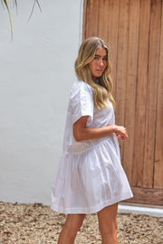 Cosima Dress - White Cotton Prima