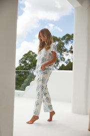 Maggie Pyjama Set - Long Pants - Hydrangea Blue