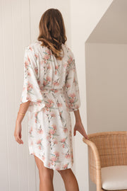Short Kimono Robe - Protea