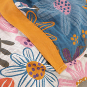 Floral Summer Nap 100% Cotton Sofa Throw Blanket Quilt