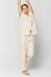 Maggie Pajama Set - Long Pants - Leopard