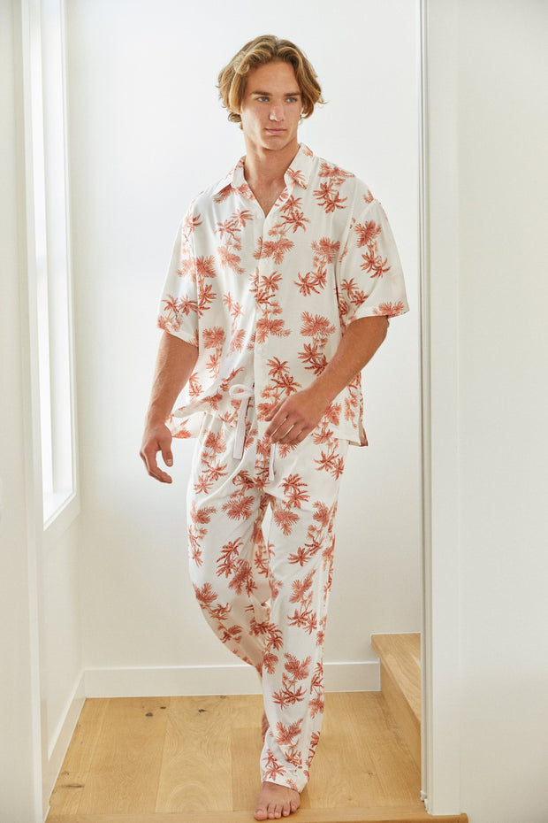 Men's Pajama Top - Vintage Palm - Sunset