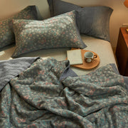 Double Layers Cotton Queen Blanket 100% cotton Sofa Throw Boho throw blanket