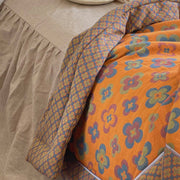 Double Layers Cotton Summer Quilt 100% cotton Sofa Throw Boho throw blanket