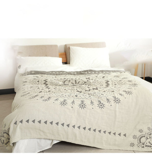 Four-Layer Gauze Blanket Cotton Yarn Sofa Blanket Soft Spring And Summer Thickened Sheets