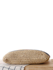 Stripe Casual Women Straw Woven Shoulder Bag