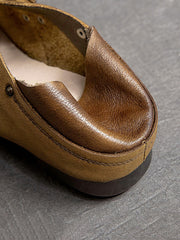 Vintage Women Soft Leather Summer Shoes