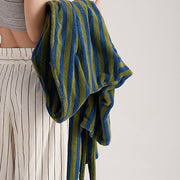 Plaid Stripe Breathable Cotton Gauze Long Sleeve Autumn Winter Warm Bathrobe Absorbent Bathrobe Robe