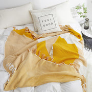 Tassel Knit Four Seasons 100% Cotton Sofa Nap Blanket