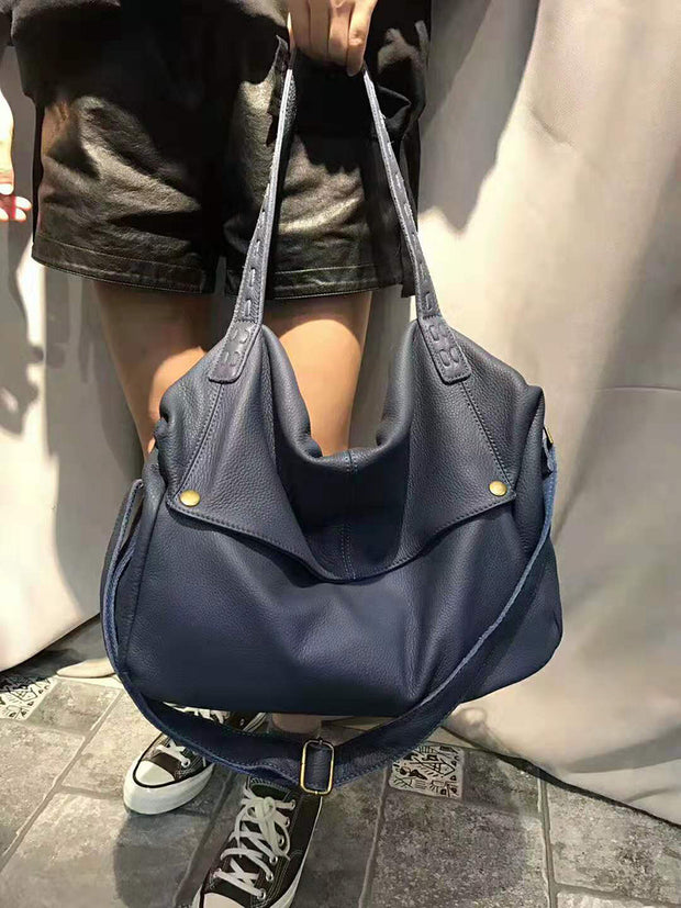 Leather Cowhide Casual Shoulder Bag Women Crossbody Bag