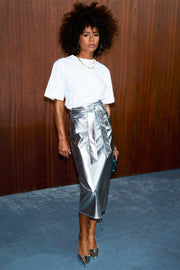 Silver Vegan Leather Jaspre