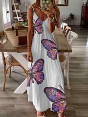 Women's Butterfly Print Dress