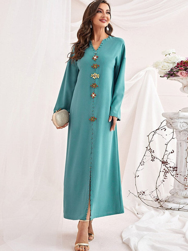 Women's Robe Long Sleeve Jalabiya Dress