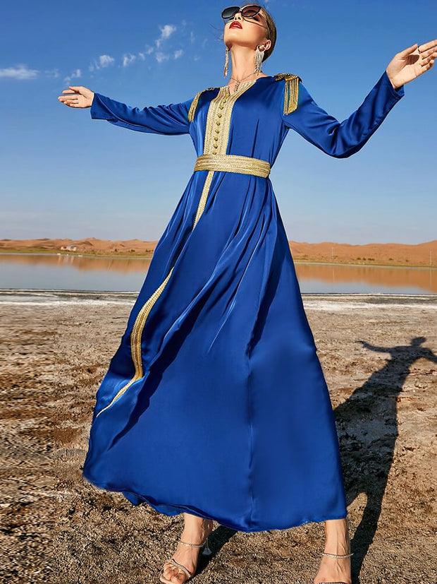 Women's Epaulet Party Jalabiya Dress