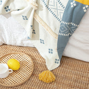 Tassel Casual Four Seasons 100% Cotton Sofa Nap Blanket