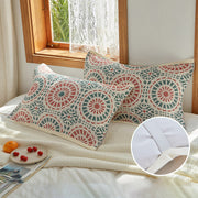 Cotton Gauze Breathable 100% Cotton Sofa Throw Floral Pillowcase