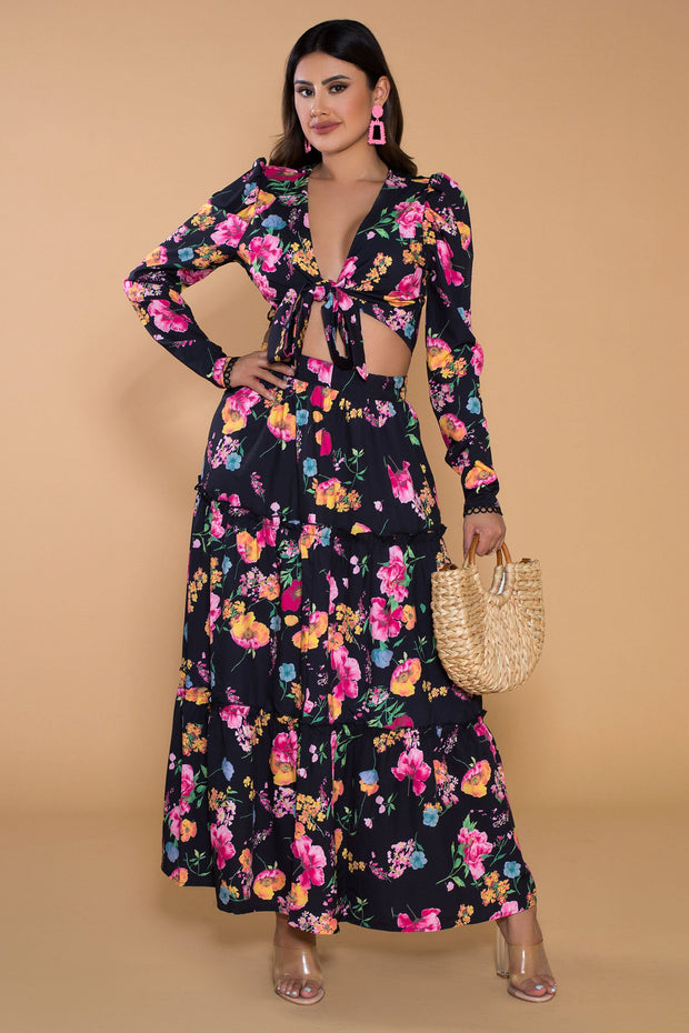 Abby Floral Print Skirt Set - MY SEXY STYLES