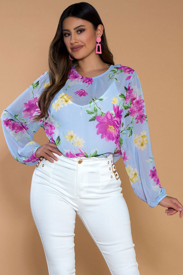 Adaline Floral Print Bodysuit - MY SEXY STYLES