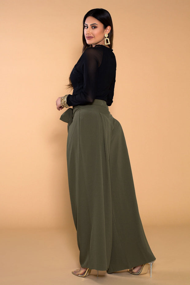 Alice Tied Waist Palazzo Pants - MY SEXY STYLES