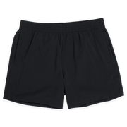 Atlas Short 5.5" Black Front with elastic waistband and two inseam pockets