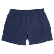 Atlas Short 5.5" Navy Front with elastic waistband and two inseam pockets