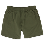 Atlas Short 7" Military Green Front with elastic waistband and two inseam pockets