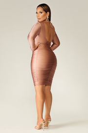 Aviana Ruched Bodycon Dress - MY SEXY STYLES