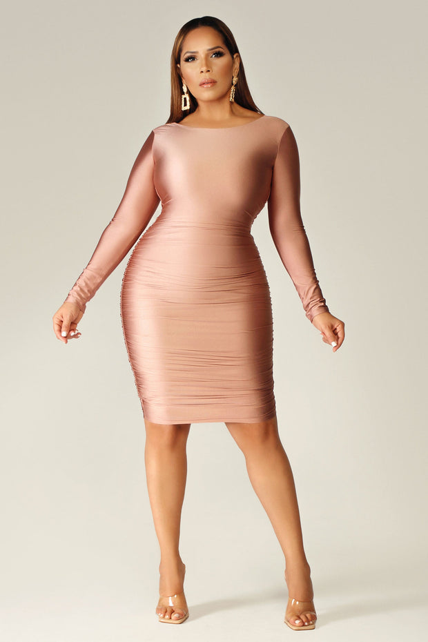 Aviana Ruched Bodycon Dress - MY SEXY STYLES