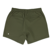Base Short 5.5" Military Green with 2 zipper back pockets and reflective logo
