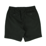 Alto Short 7" inseam in Black back with elastic waistband and two welt pocket with horn buttons