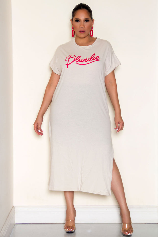 Blondie Casual T-Shirt Dress - MY SEXY STYLES