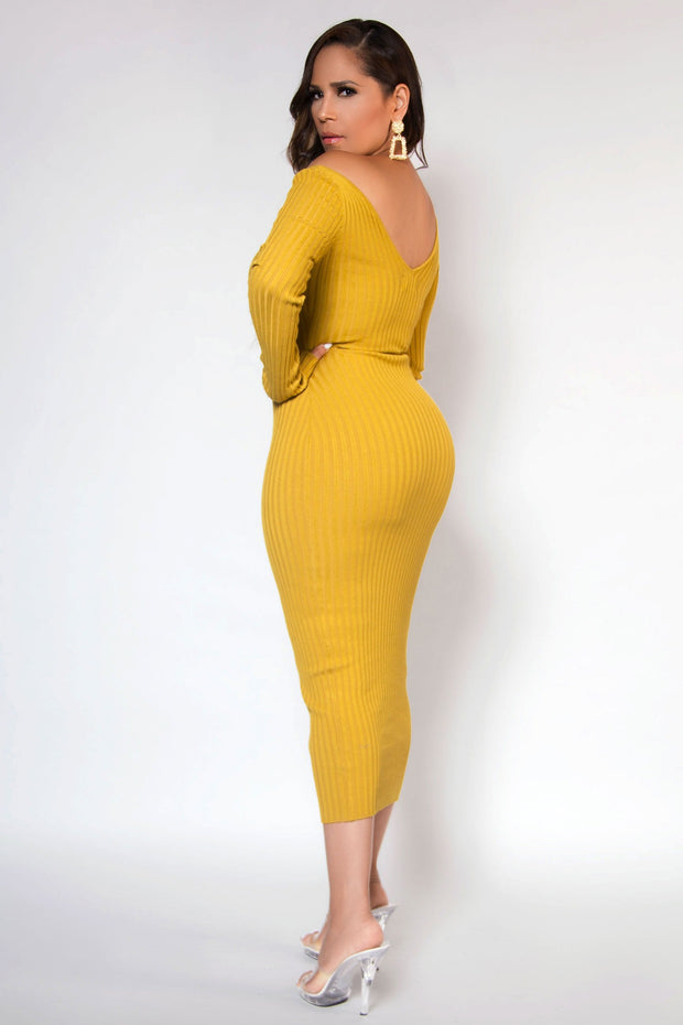 Kara Knit Midi Pencil Dress - MY SEXY STYLES