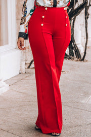 Diana High Waist Pants W/ Gold Button Details - MY SEXY STYLES