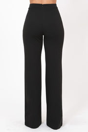 Gina CG Buckle and Button Detail High Waist Pants - MY SEXY STYLES