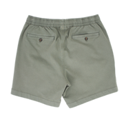 Alto Short 5.5" inseam in Grey back with elastic waistband and two welt pocket with horn buttons