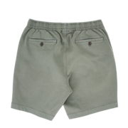 Alto Short 7" inseam in Grey back with elastic waistband and two welt pocket with horn buttons
