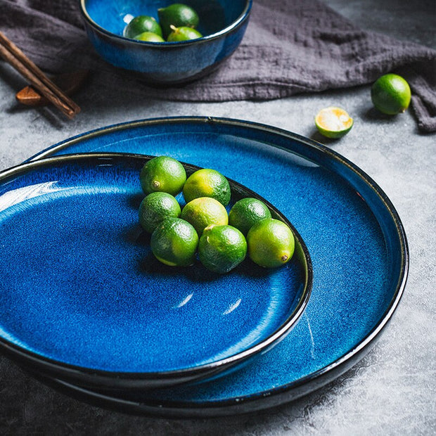 Deep Blue "Oceano" Dinner Plates