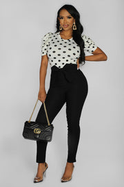 Henley High Waist Skinny Pants - MY SEXY STYLES