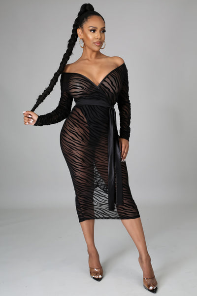 Fernanda Sexy Mesh Midi Dress - MY SEXY STYLES