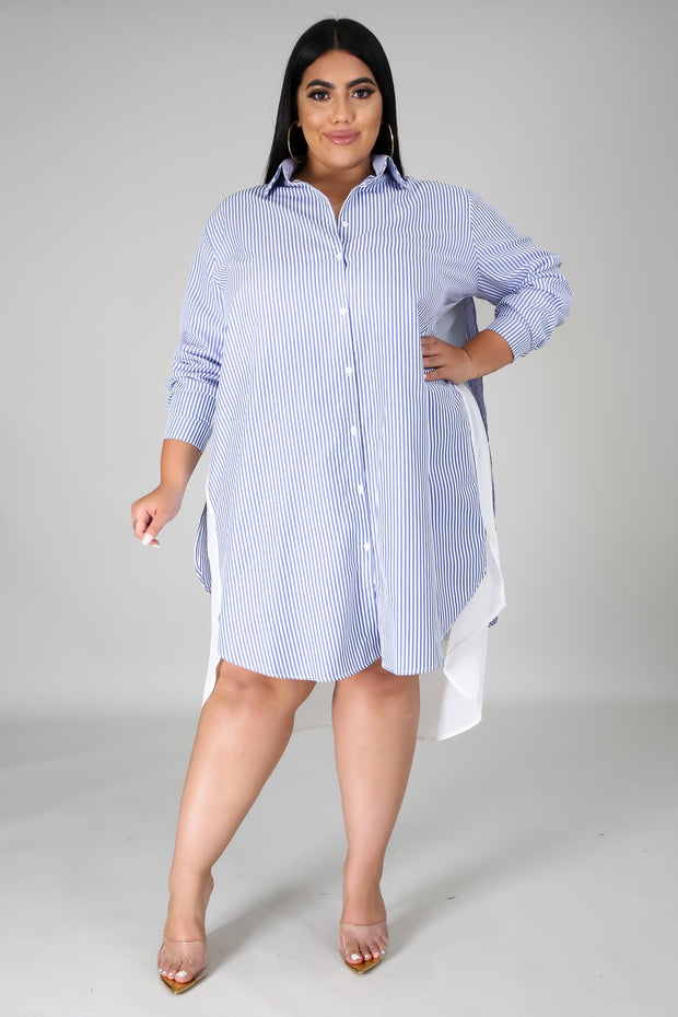 Lexi Stripes Tunic Shirt Dress - MY SEXY STYLES