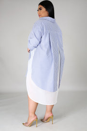 Lexi Stripes Tunic Shirt Dress - MY SEXY STYLES